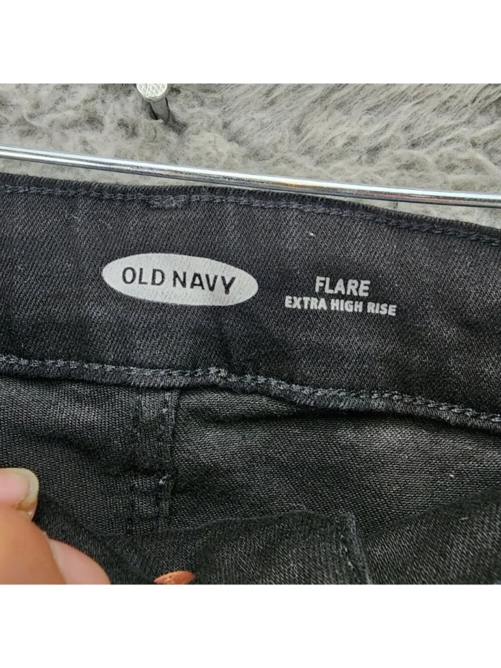 Old Navy Jeans Girls 16 Plus Black Stretch Extra High Rise Flare *Read*